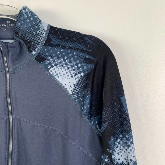 Athleta Women's M Blue Running Wild Half Zip Long Sleeve Pullover - Picture 4 of 7